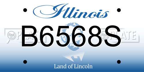 B6568S Illinois License Plate