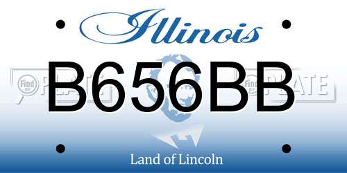 B656BB Illinois License Plate