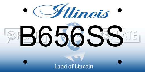 B656SS Illinois License Plate
