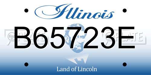 B65723E Illinois License Plate