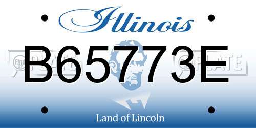 B65773E Illinois License Plate
