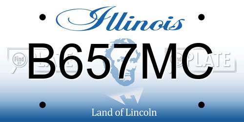 B657MC Illinois License Plate