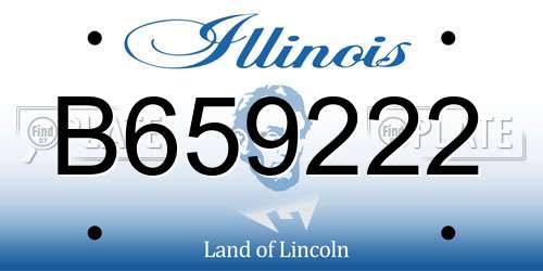 B659222 Illinois License Plate