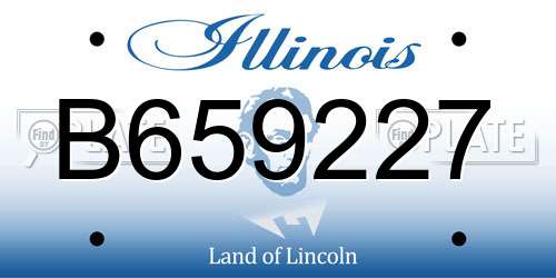 B659227 Illinois License Plate