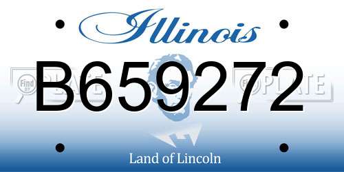 B659272 Illinois License Plate