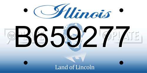 B659277 Illinois License Plate