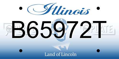 B65972T Illinois License Plate