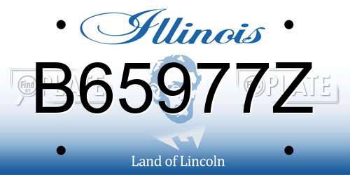 B65977Z Illinois License Plate