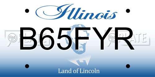 B65FYR Illinois License Plate