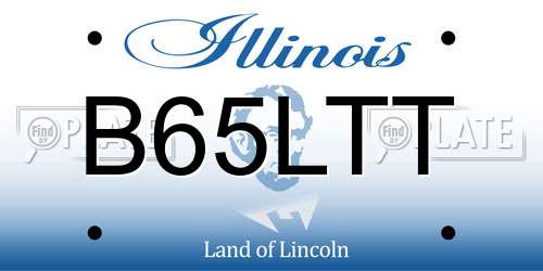 B65LTT Illinois License Plate