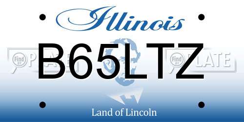 B65LTZ Illinois License Plate