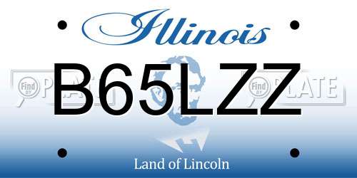 B65LZZ Illinois License Plate