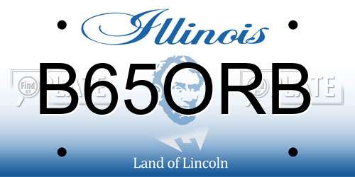 B65ORB Illinois License Plate