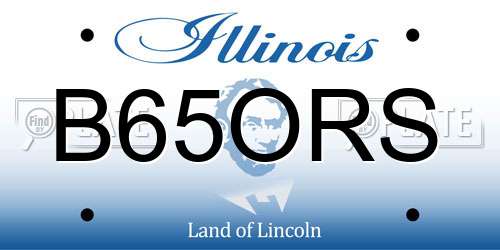 B65ORS Illinois License Plate