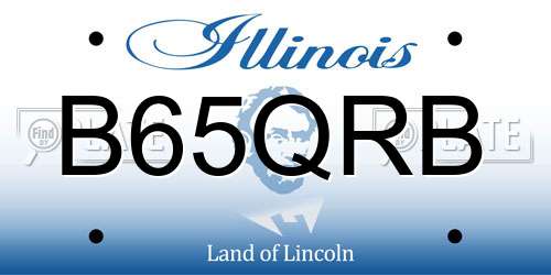 B65QRB Illinois License Plate