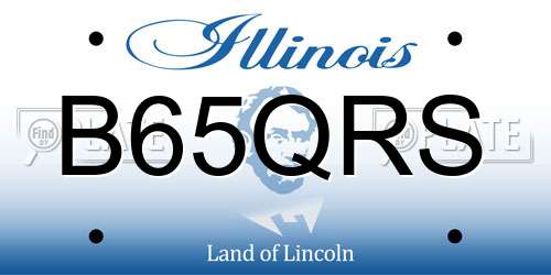 B65QRS Illinois License Plate