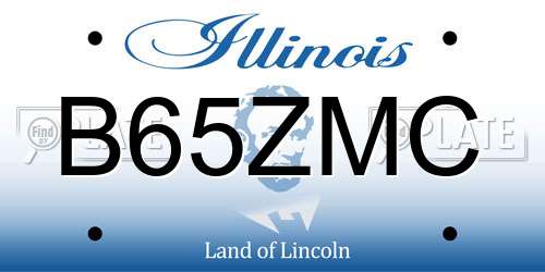B65ZMC Illinois License Plate
