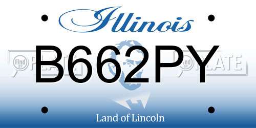 B662PY Illinois License Plate