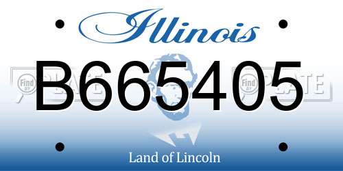 B665405 Illinois License Plate