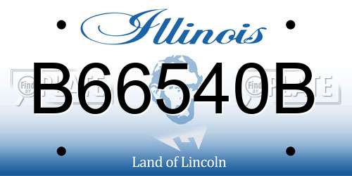 B66540B Illinois License Plate