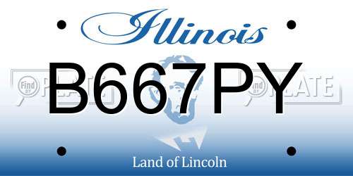 B667PY Illinois License Plate