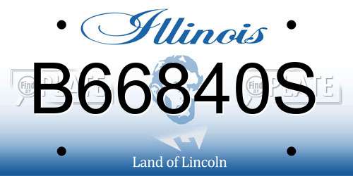 B66840S Illinois License Plate
