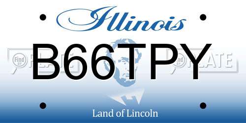 B66TPY Illinois License Plate