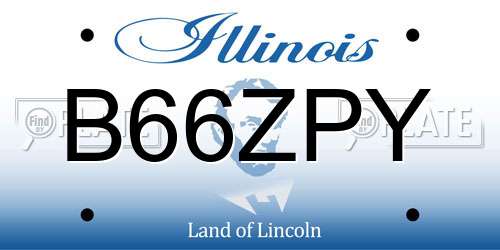 B66ZPY Illinois License Plate