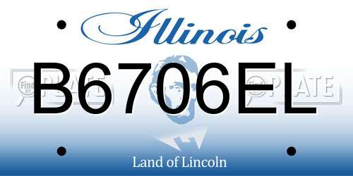 B6706EL Illinois License Plate