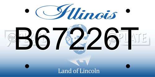 B67226T Illinois License Plate