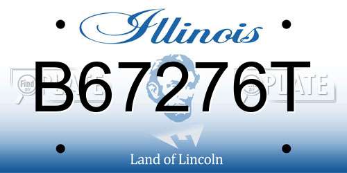 B67276T Illinois License Plate