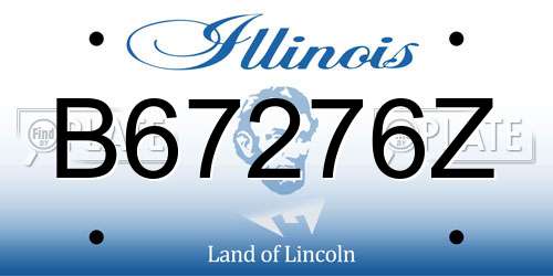 B67276Z Illinois License Plate