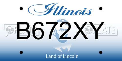 B672XY Illinois License Plate