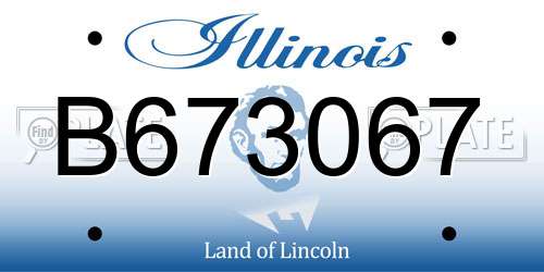 B673067 Illinois License Plate