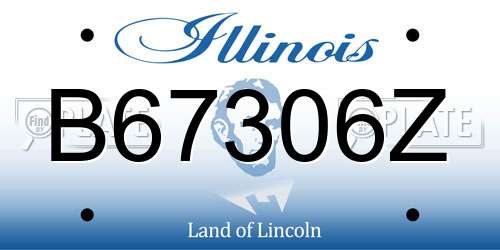 B67306Z Illinois License Plate