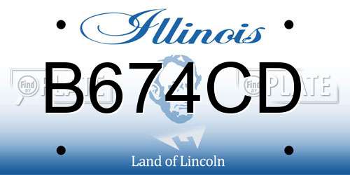 B674CD Illinois License Plate