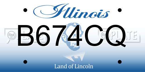 B674CQ Illinois License Plate