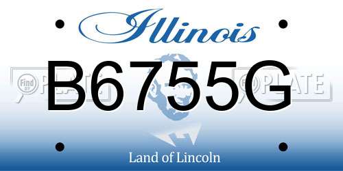 B6755G Illinois License Plate