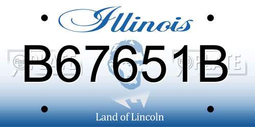 B67651B Illinois License Plate