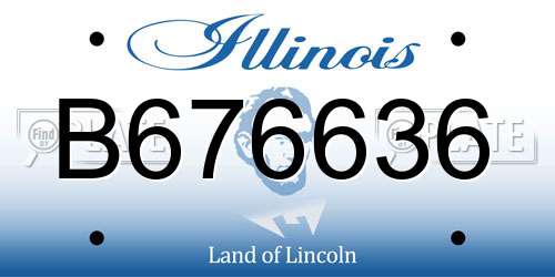 B676636 Illinois License Plate