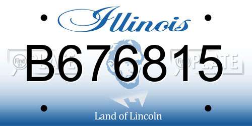 B676815 Illinois License Plate