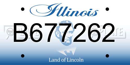 B677262 Illinois License Plate