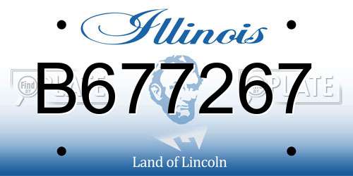 B677267 Illinois License Plate