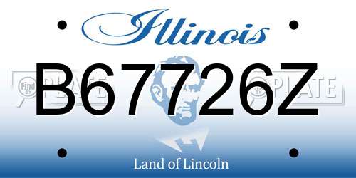 B67726Z Illinois License Plate