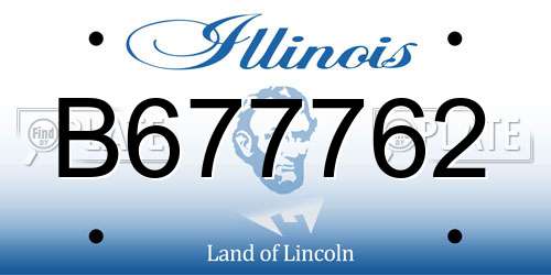 B677762 Illinois License Plate