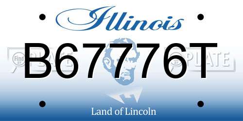 B67776T Illinois License Plate