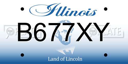 B677XY Illinois License Plate
