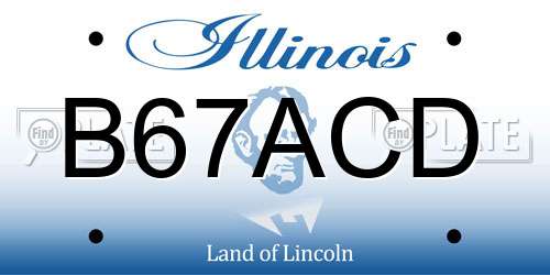 B67ACD Illinois License Plate