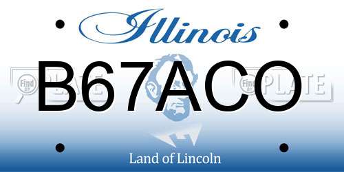 B67ACO Illinois License Plate