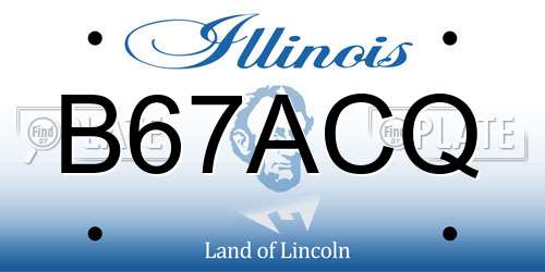 B67ACQ Illinois License Plate